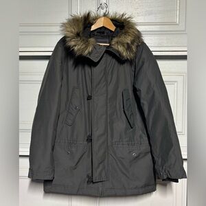 GAP unisex  Jacket with Faux Fur Trim